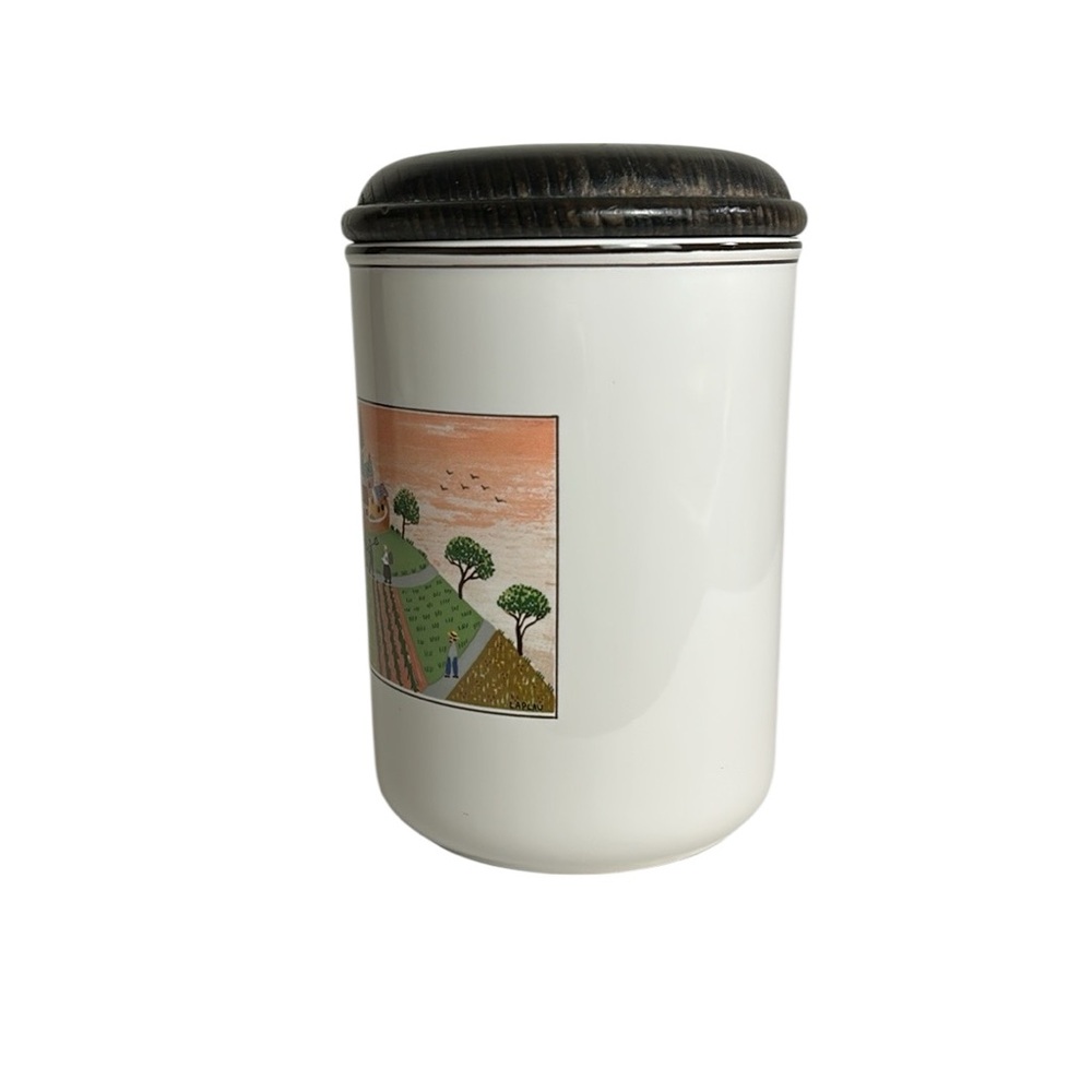VTG Villeroy & Boch Naïf Porcelain Field With Farmers Folk Art Canister - Picture 2 of 9